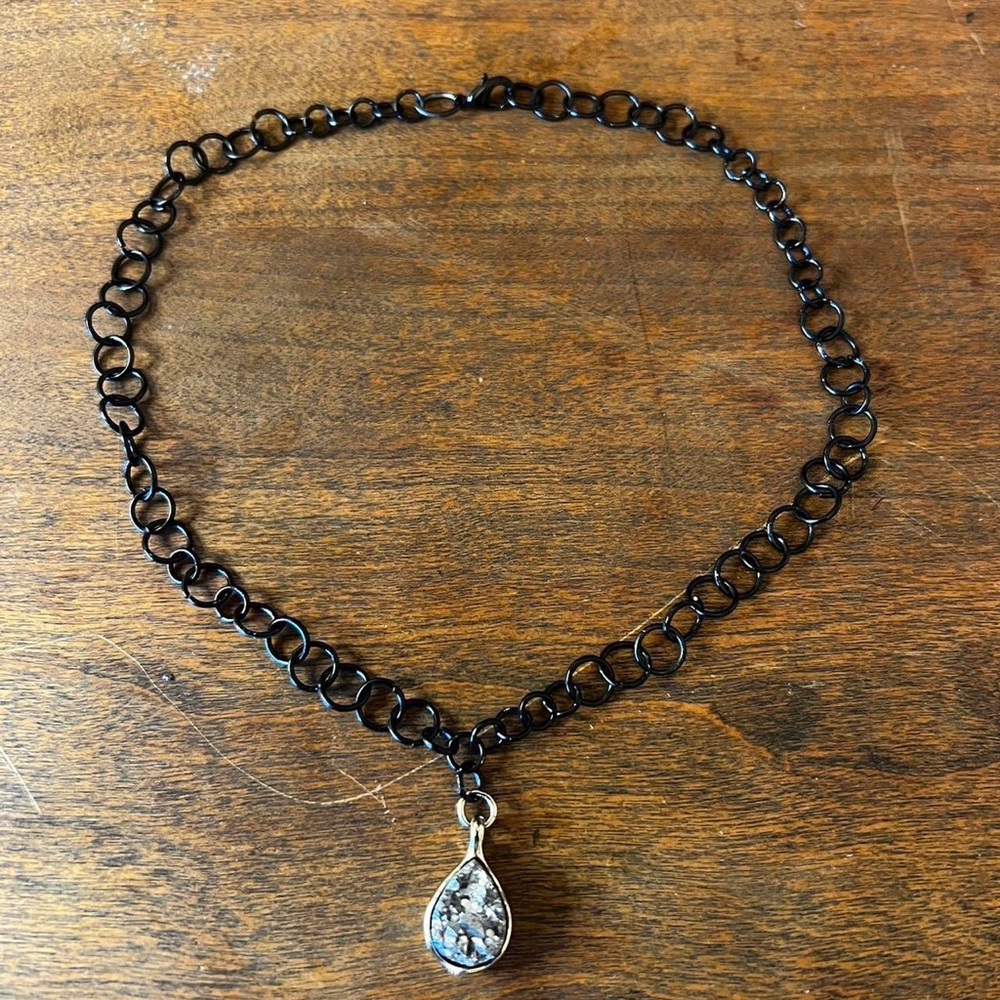 Crystal Black Chain Choker